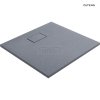 Oltens Bergytan brodzik kwadratowy 80x80 cm RockSurface szary beton 17100700